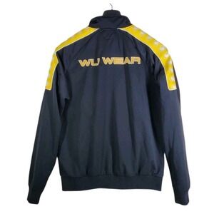 Vtg 90s Wu Tang Wear Bomber Jacket Mens S Black Embroidered Yellow Logo Zip Up